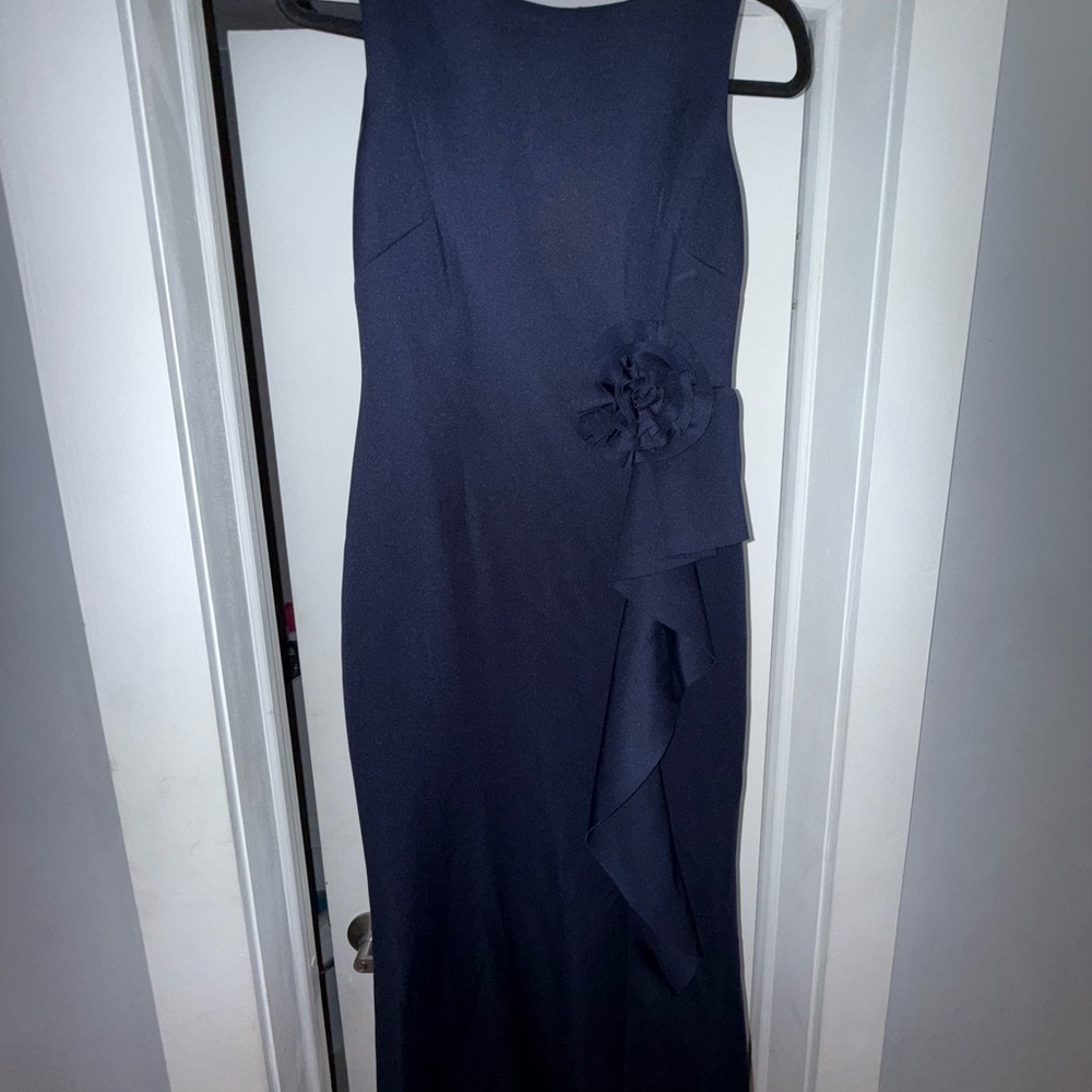 Elegant Navy Sleeveless Dress